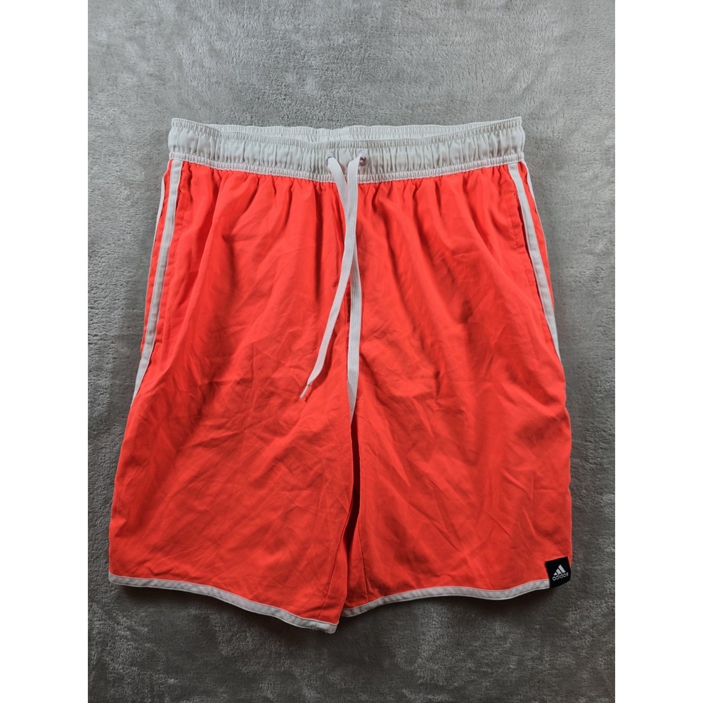 Adidas Mens Medium Swim Shorts CLX‎ Volt 8" Inseam Mesh Lined FL5903 Trunks